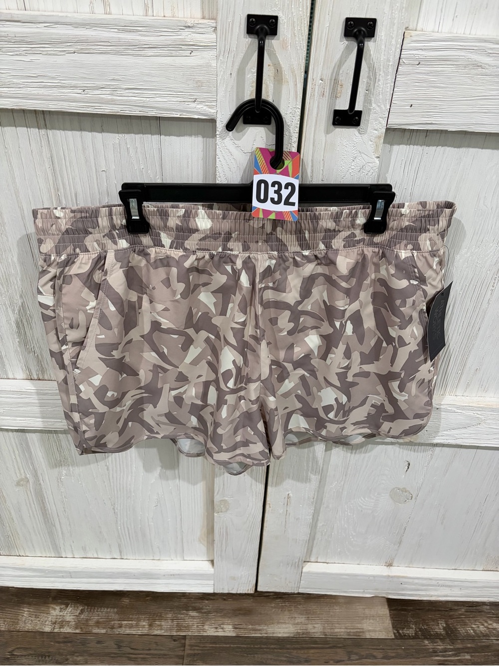 Athletic Works Women’s Taupe Camo Athletic Shorts